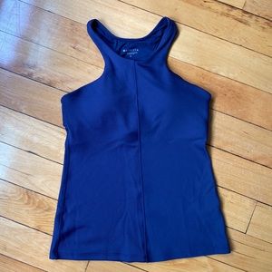 Navy Athleta sports top w/ shelf bra size S